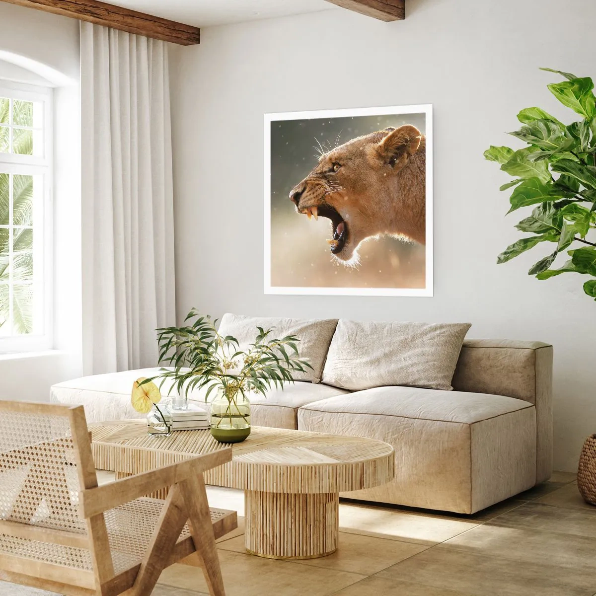 Poster - Versuch, nicht zuzuhören - 60x60 cm