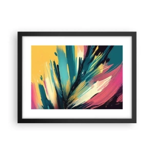 Poster in einem schwarzem Rahmen - Komposition – eine Explosion der Freude - 40x30 cm