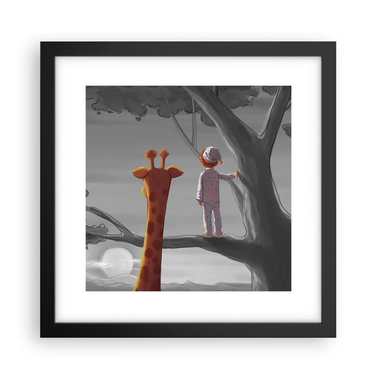 Poster in einem schwarzem Rahmen - Das passiert wirklich - 30x30 cm