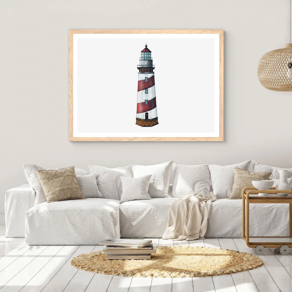 Poster in einem Rahmen aus heller Eiche - Immer auf der Hut - 70x50 cm