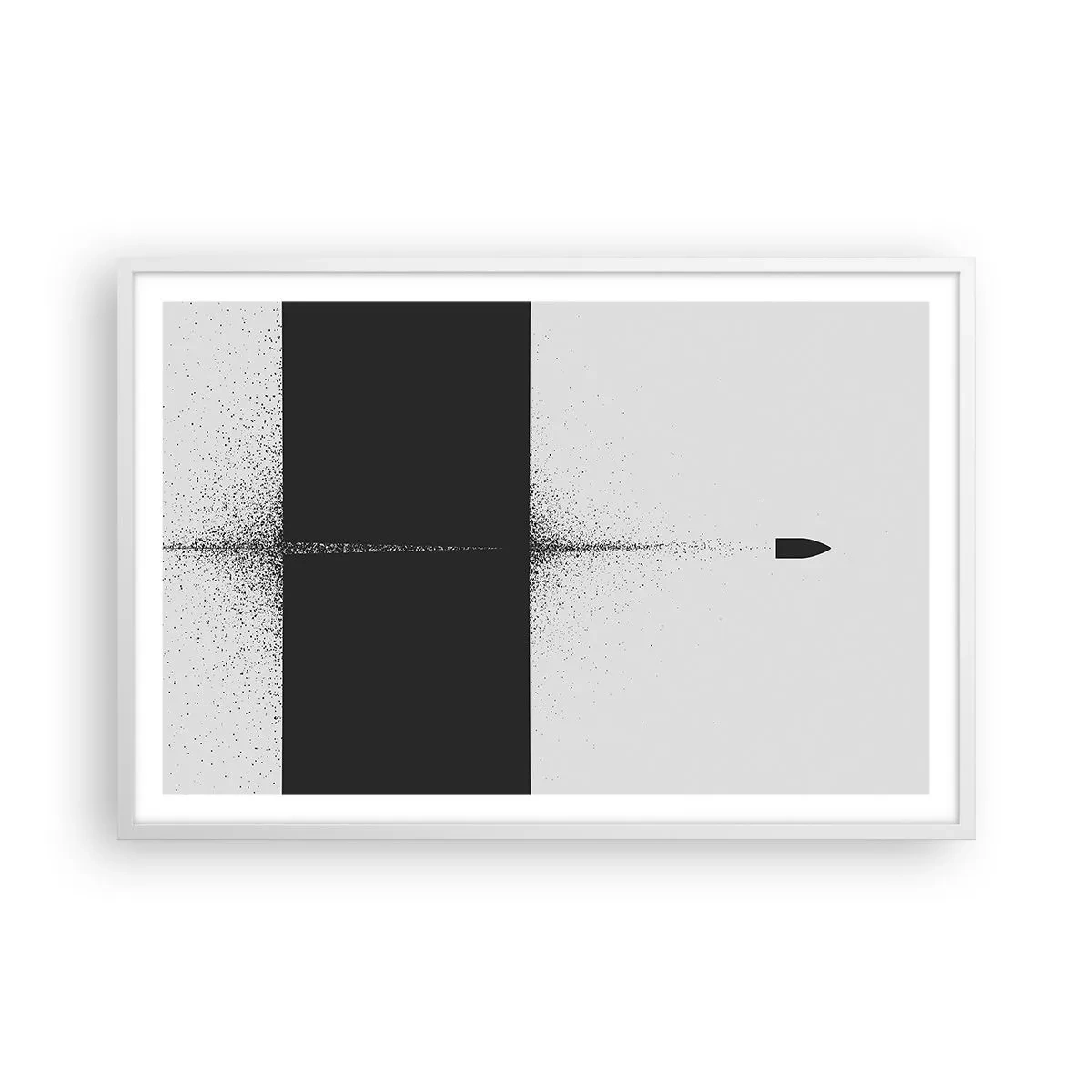 Poster in einem weißen Rahmen - Direkt zum Ziel - 91x61 cm