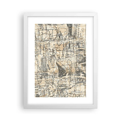 Poster in einem weißen Rahmen - Es wartet darauf, entschlüsselt zu werden - 30x40 cm