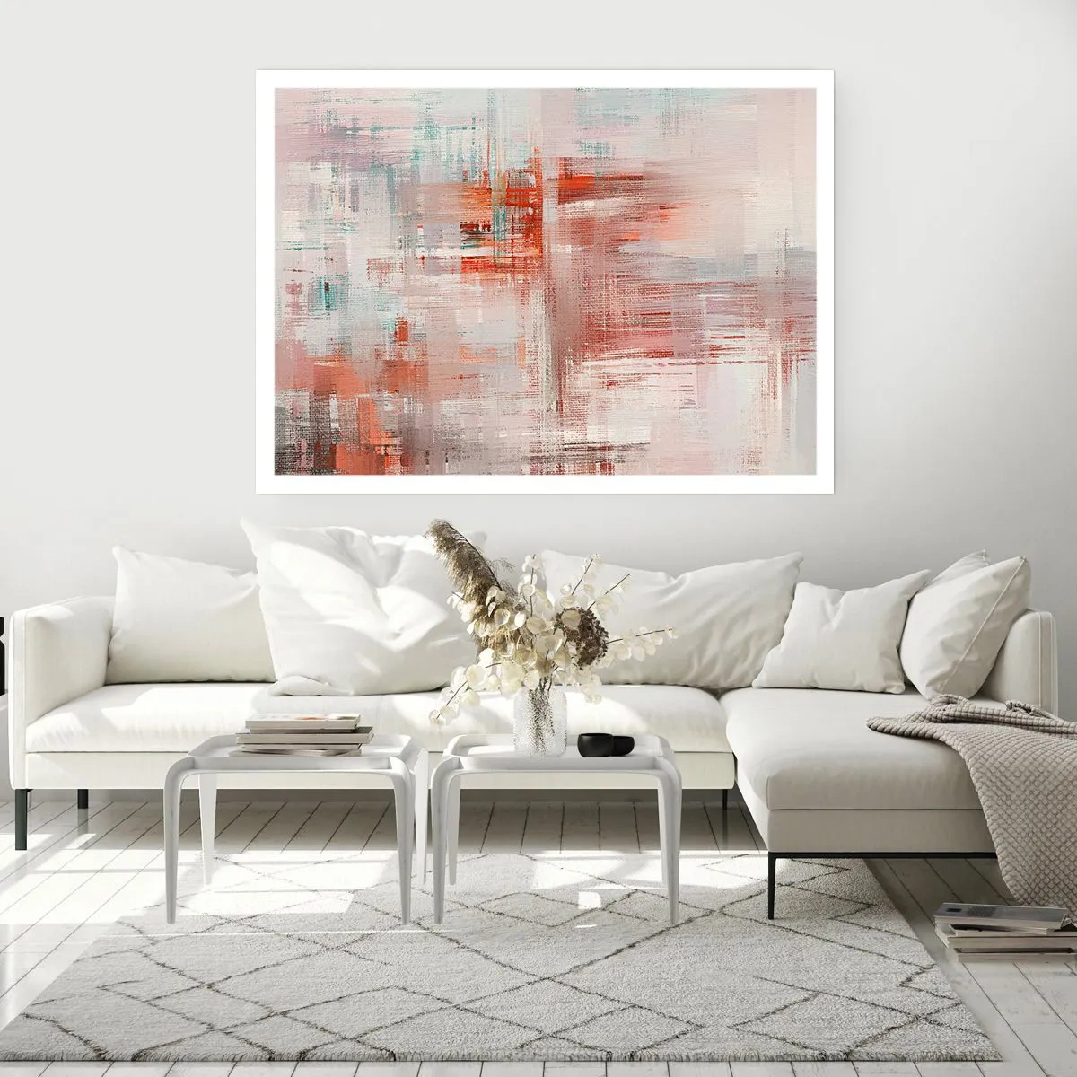 Poster - Dunstig. Aber rosa - 50x40 cm