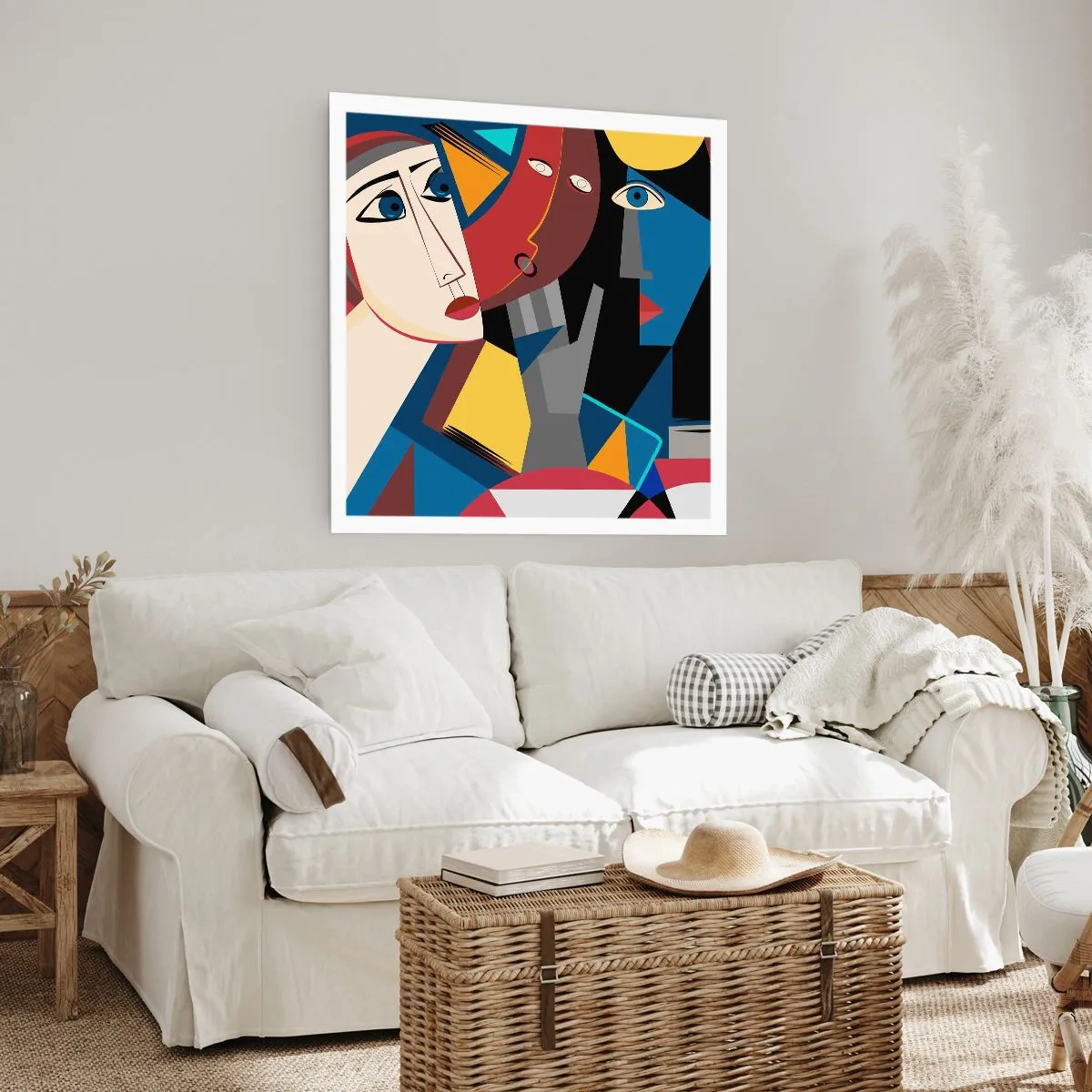 Poster - Gespräch zwischen Kubisten - 60x60 cm