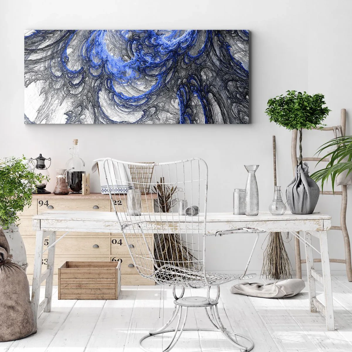 Bild auf Leinwand - Leinwandbild - Die Geburt einer Welle - 90x30 cm