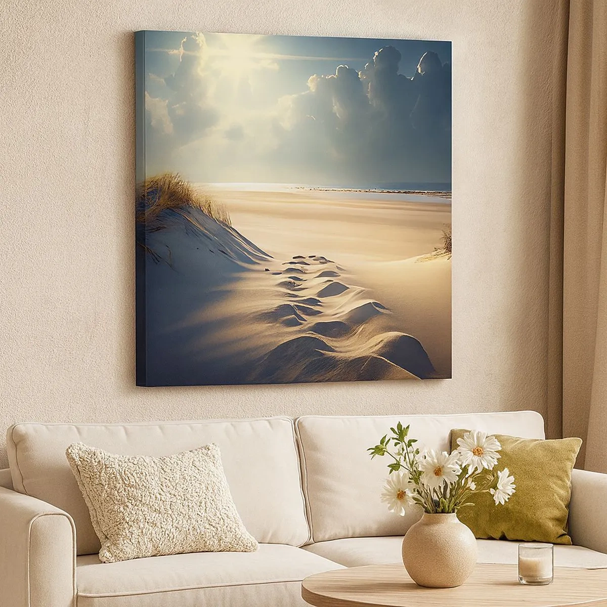 Bild auf Leinwand - Leinwandbild - Beruhigende Landschaft - 30x30 cm