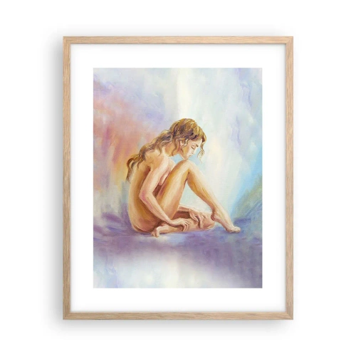 Poster in einem Rahmen aus heller Eiche - Akt der Jugend - 40x50 cm