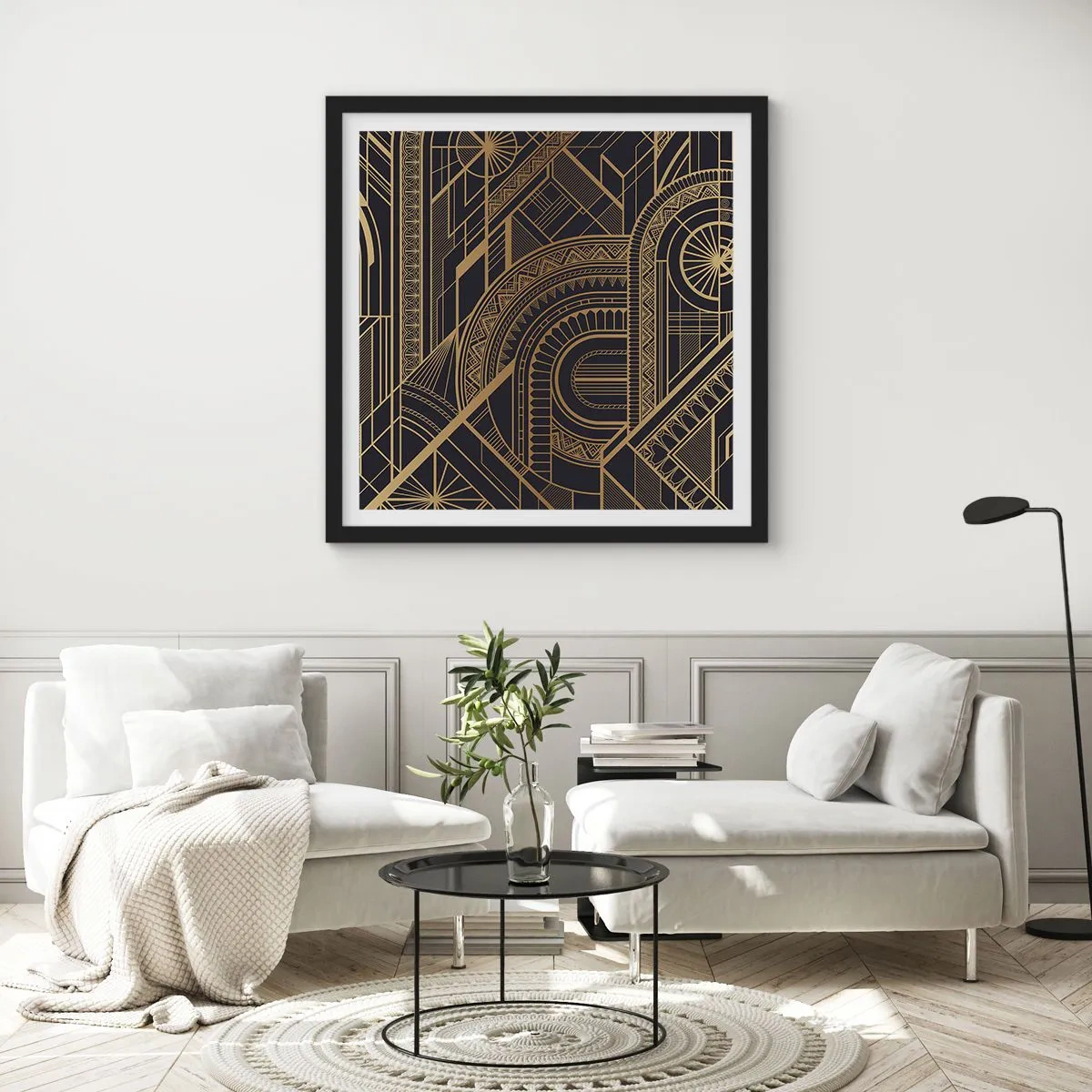 Poster in einem schwarzem Rahmen - Konzepte, Ideen, Pläne - 50x50 cm