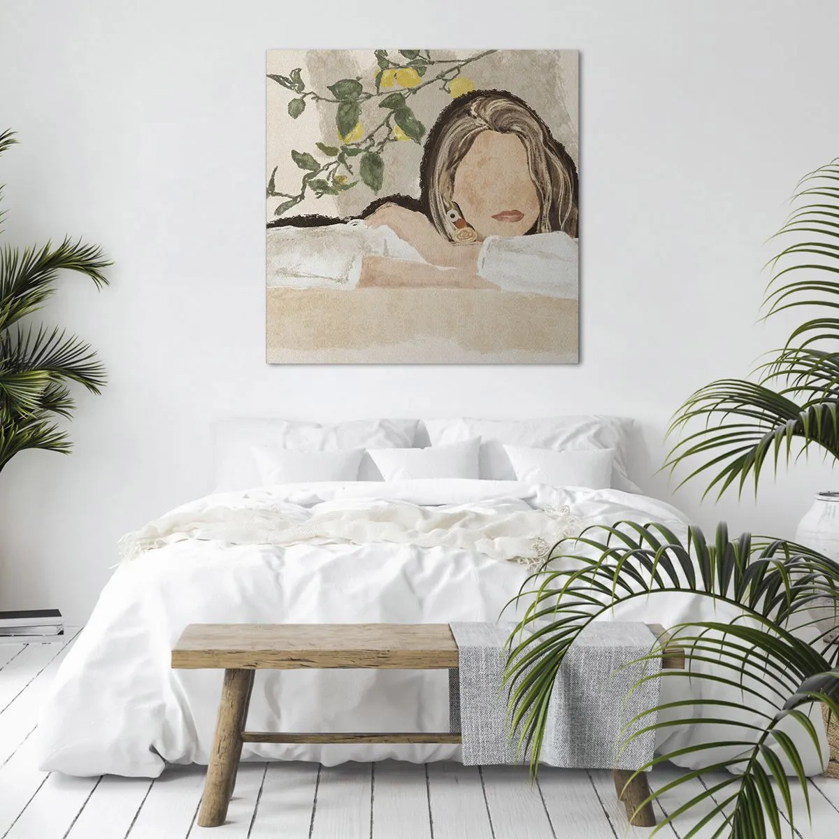 Bild auf Leinwand - Leinwandbild - Südländische Schönheit - 60x60 cm