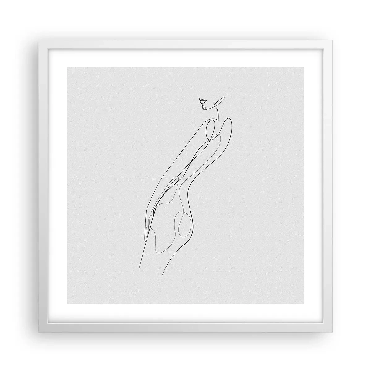 Poster in einem weißen Rahmen - Bloß ein Versprechen - 50x50 cm