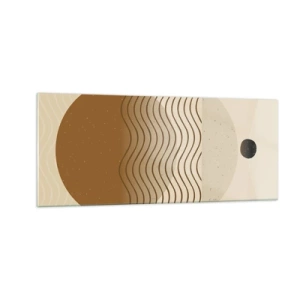 Glasbild - Bild auf glas - Zur Entstehung geometrischer Figuren - 100x40 cm