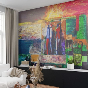 Maßgeschneiderte Fototapete Premium Canvas - Beziehungen und Emotionen - Abstraktion, Menschen, Stück