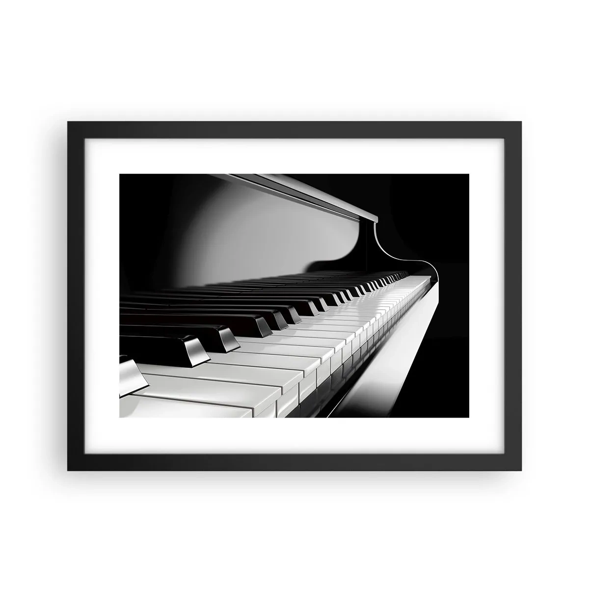 Poster in einem schwarzem Rahmen - Harmonie von Formen und Farben - 40x30 cm