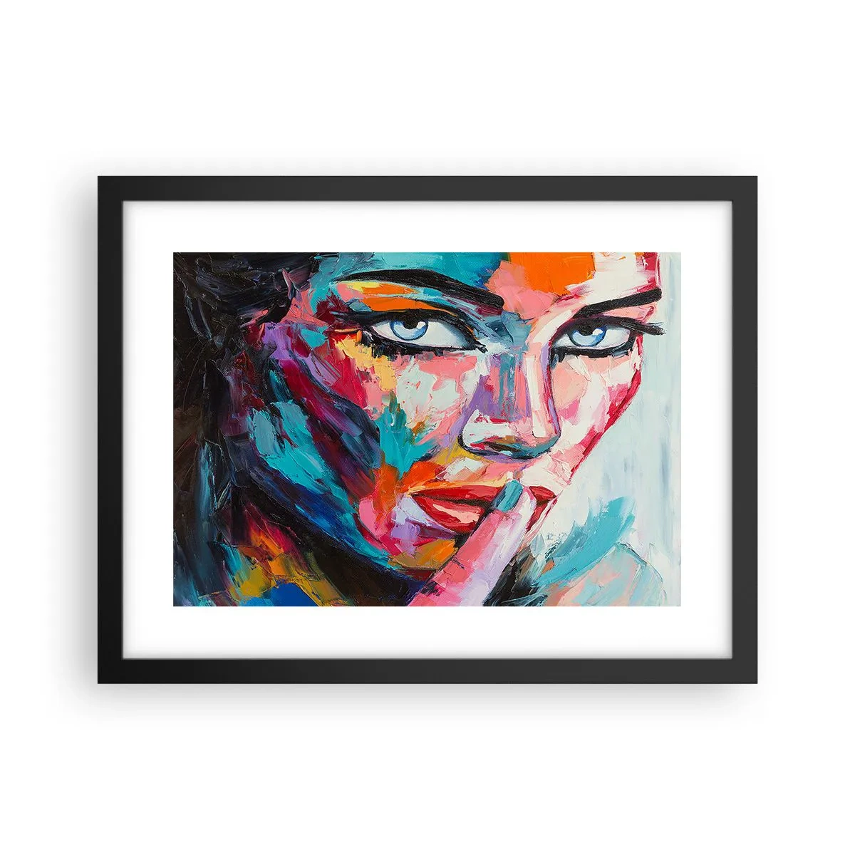 Poster in einem schwarzem Rahmen - Unser erstes Geheimnis - 40x30 cm