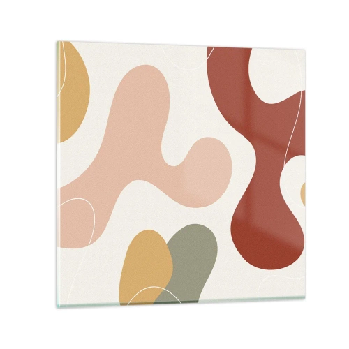 Glasbild - Bild auf glas - Kringel oder Schnörkel? - 70x70 cm