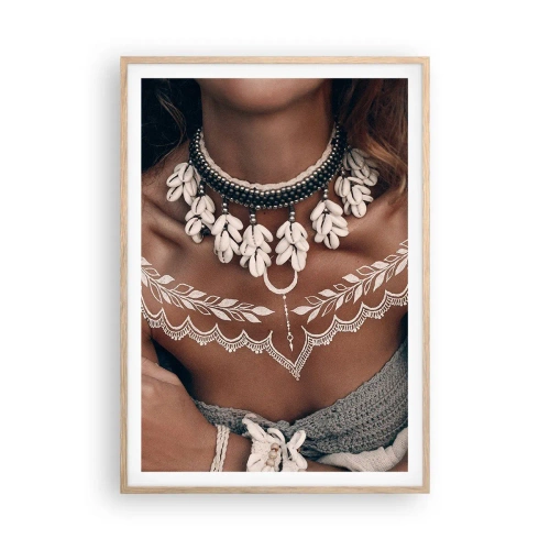 Poster in einem Rahmen aus heller Eiche - Talismane, Rituale der Weiblichkeit - 70x100 cm