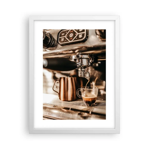 Poster in einem weißen Rahmen - Kaffeeglanz - 30x40 cm