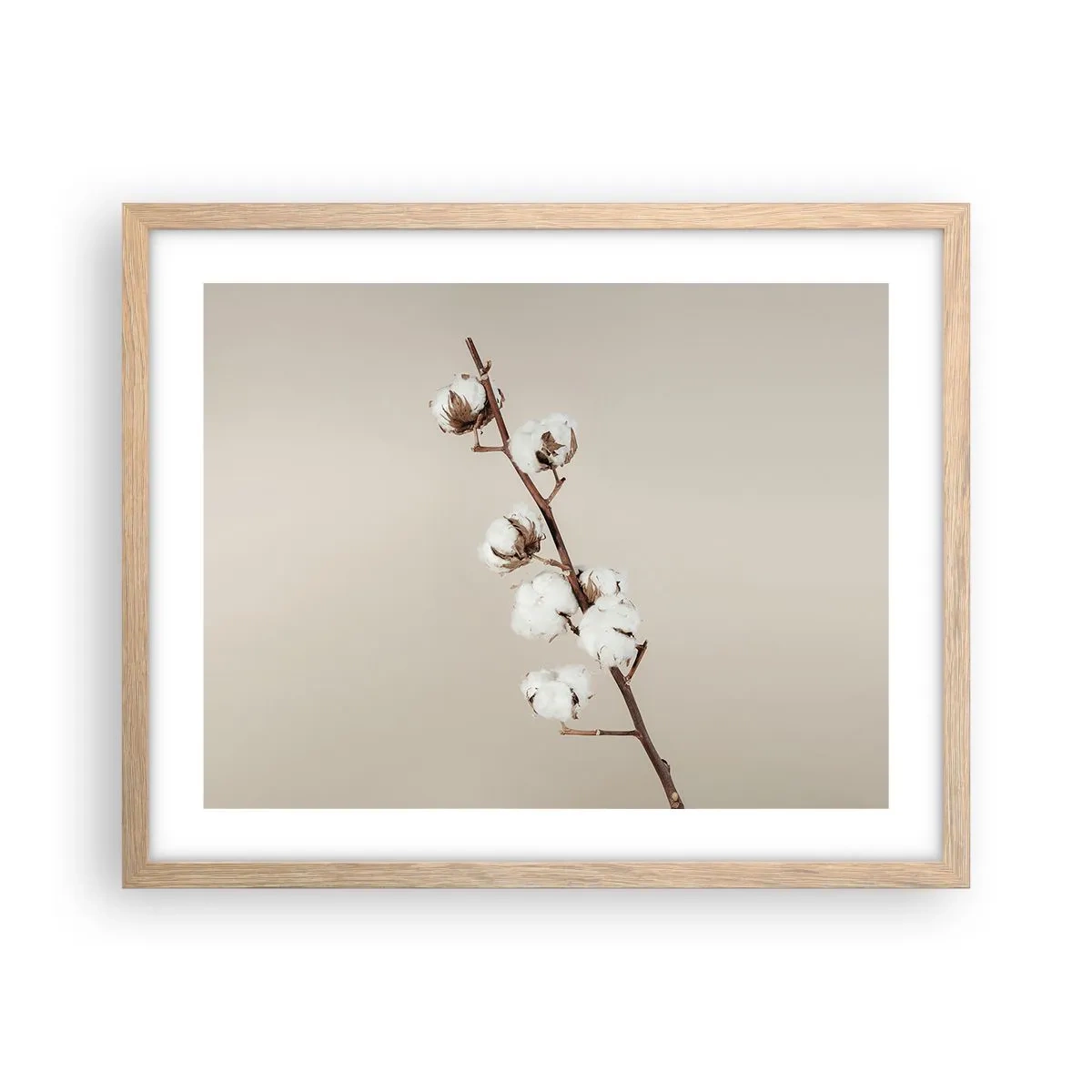 Poster in einem Rahmen aus heller Eiche - An der Quelle der Weichheit - 50x40 cm