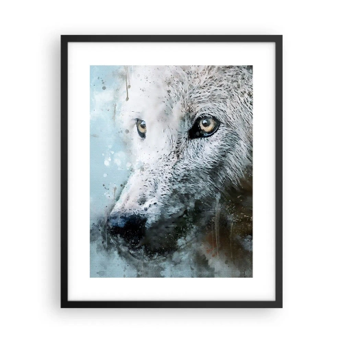 Poster in einem schwarzem Rahmen - Lerne die Wolfsseele kennen - 40x50 cm