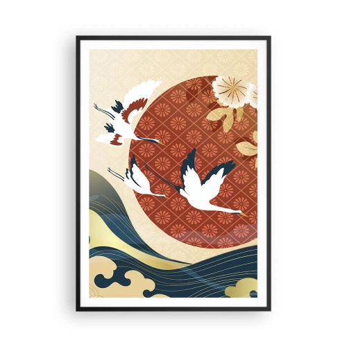 Poster in einem schwarzem Rahmen - Japanisches Märchen - 70x100 cm
