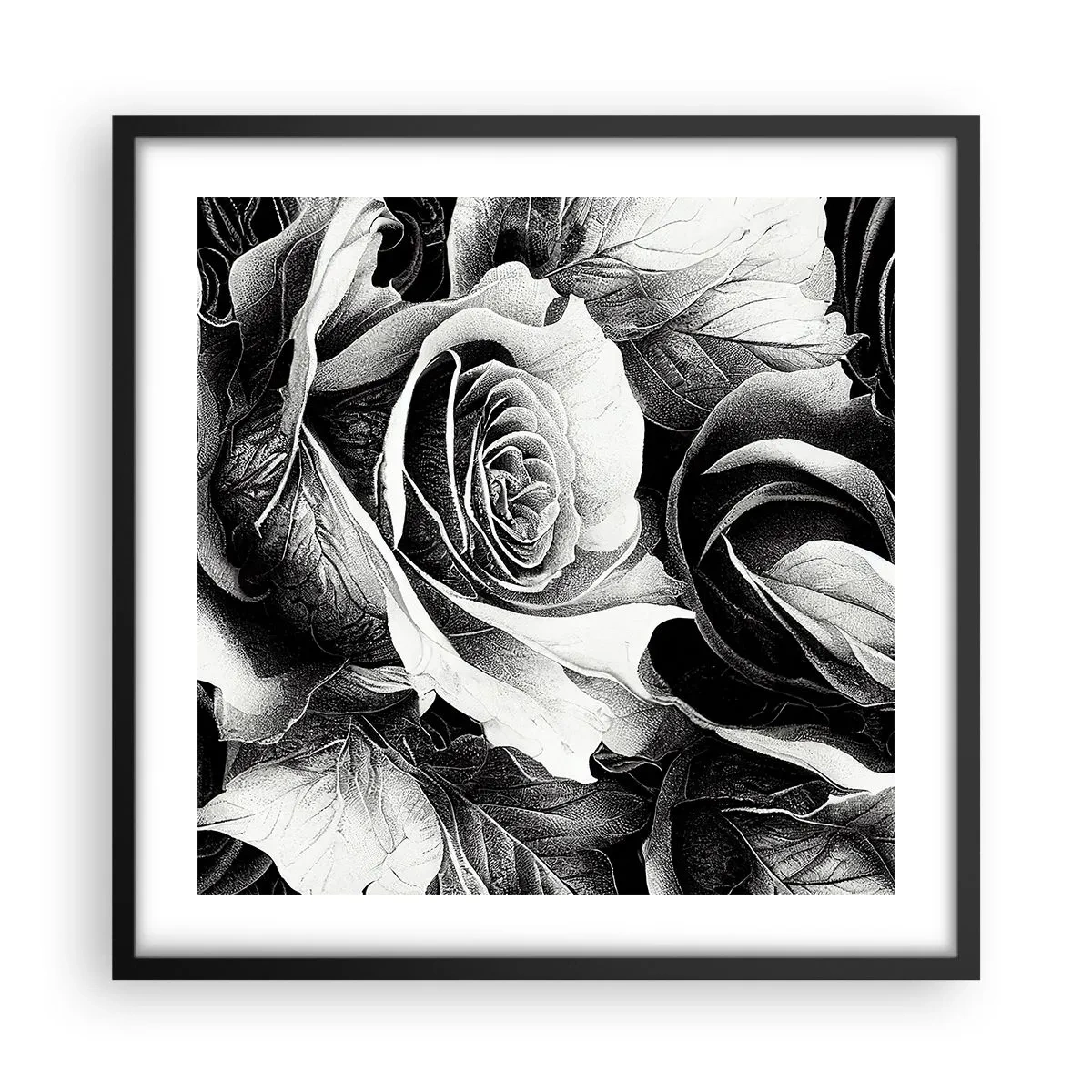 Poster in einem schwarzem Rahmen - Immer Königin - 50x50 cm