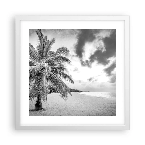 Poster in einem weißen Rahmen - Wenn du dich nach Einsamkeit sehnst ... - 40x40 cm