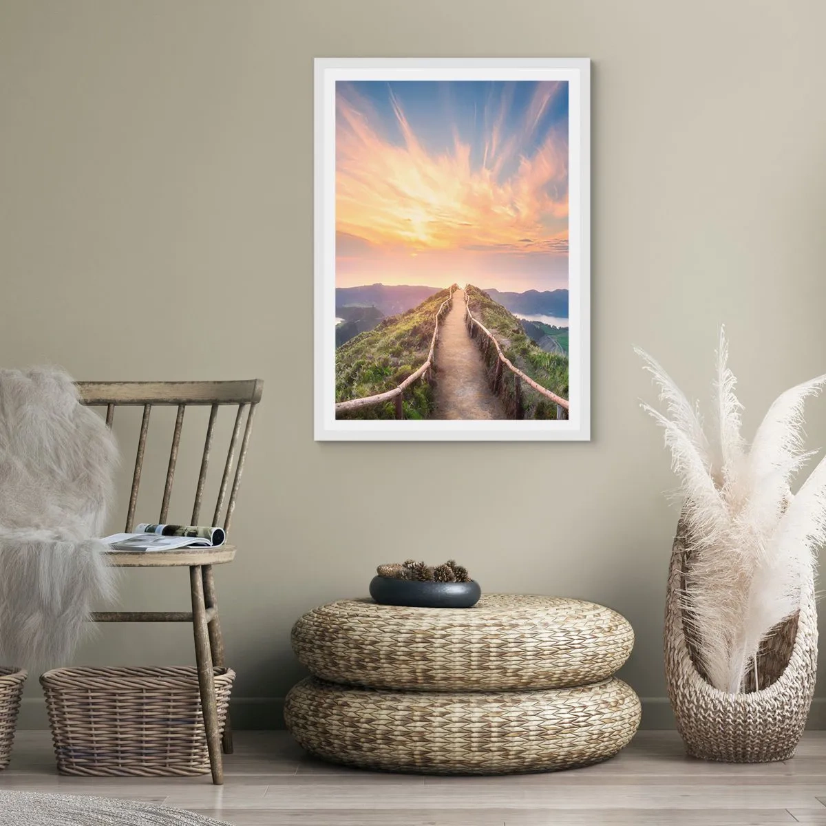 Poster in einem weißen Rahmen - Nah am Himmel - 40x50 cm