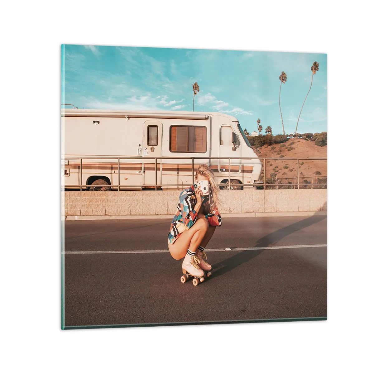 Glasbild - Bild auf glas - Lächel bitte! - 50x50 cm