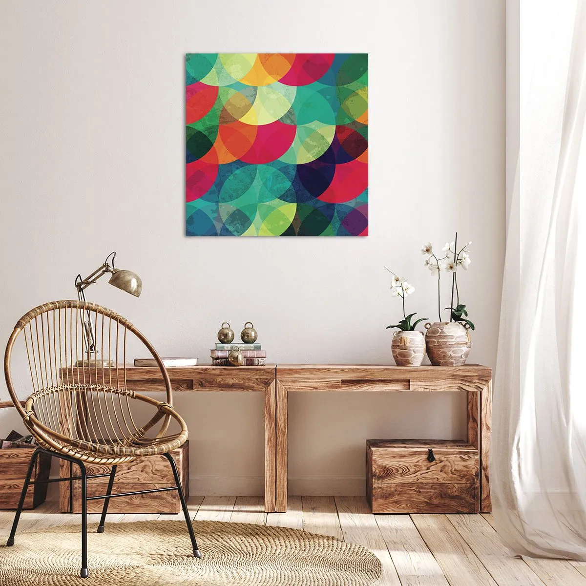 Bild auf Leinwand - Leinwandbild - Aufstieg zum Regenbogen - 30x30 cm