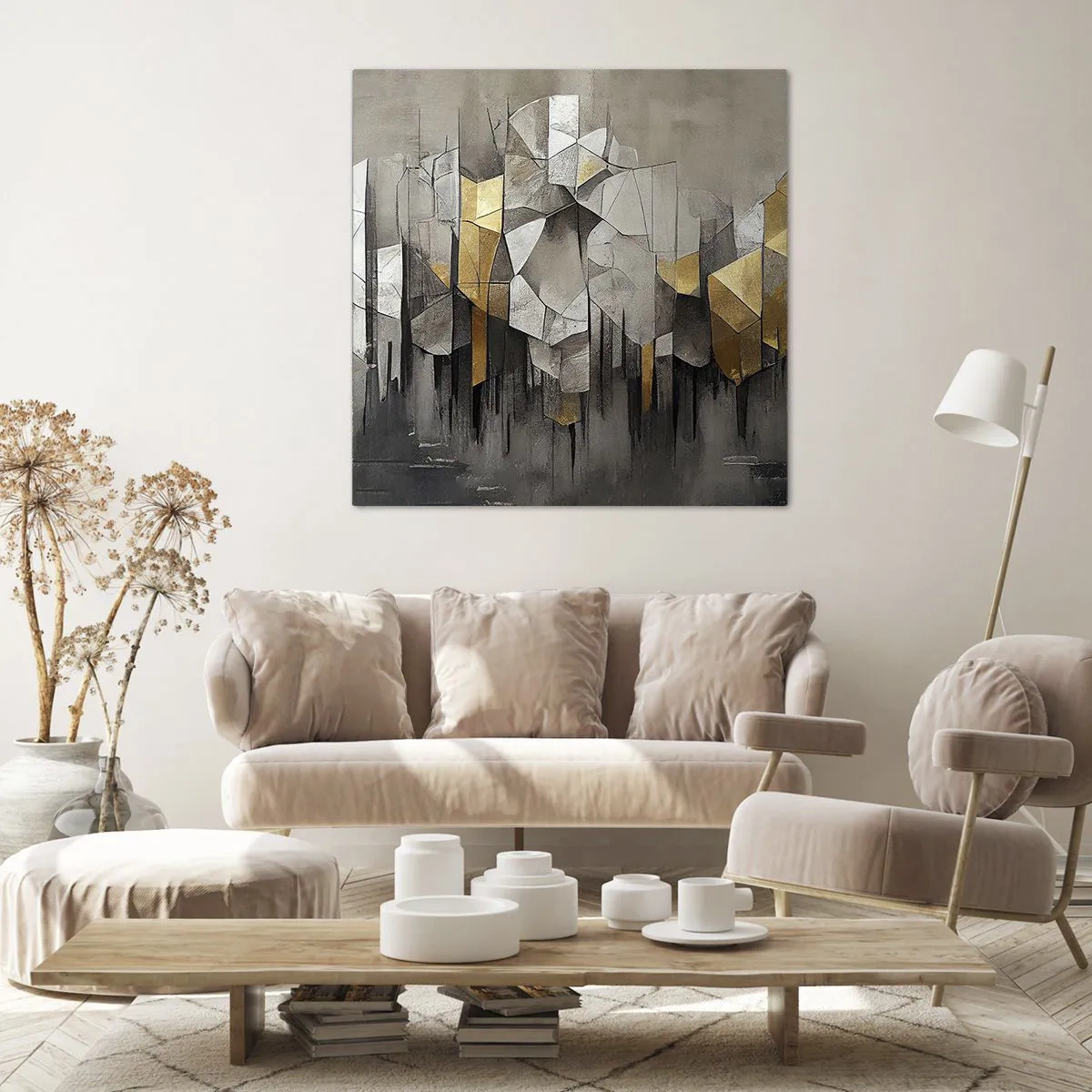 Bild auf Leinwand - Leinwandbild - Komposition aus Eis und Licht - 30x30 cm