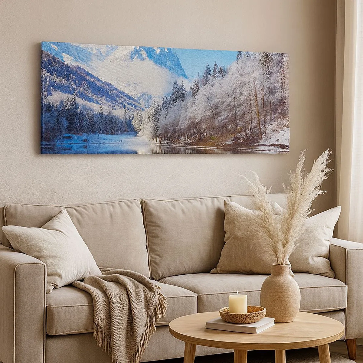 Bild auf Leinwand - Leinwandbild - Schneefang - 100x40 cm