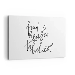 Bild auf Leinwand - Leinwandbild - Ein motivierendes Zitat im minimalistischen Stil - 120x80cm - Es ist möglich - Moderne Wanddekoration für Wohnzimmer und Schlafzimmer ARTTOR