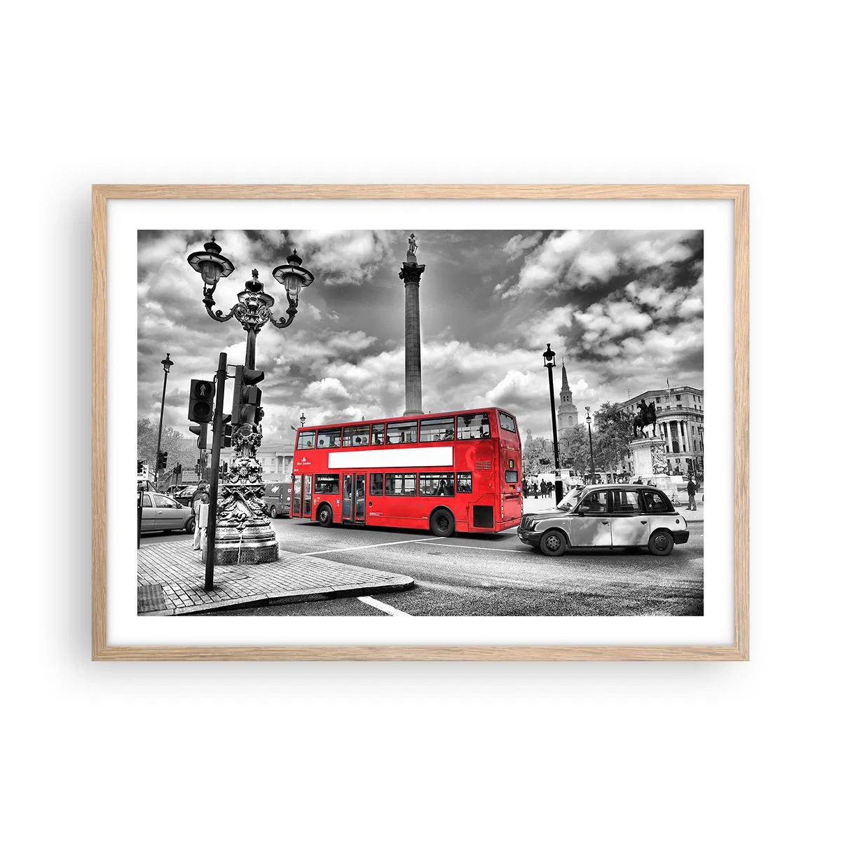 Poster in einem Rahmen aus heller Eiche - Der wahre Blutkreislauf der Stadt - 70x50 cm