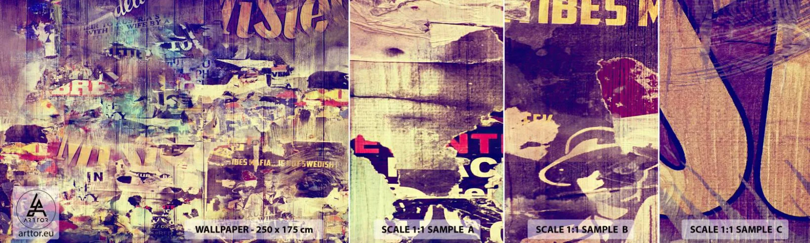 Fototapeten Muster Selbstklebend Deluxe Sticker - Und das ist alles, was es geben wird - Graffiti, Wandgemälde, Grafik - 100x30 cm