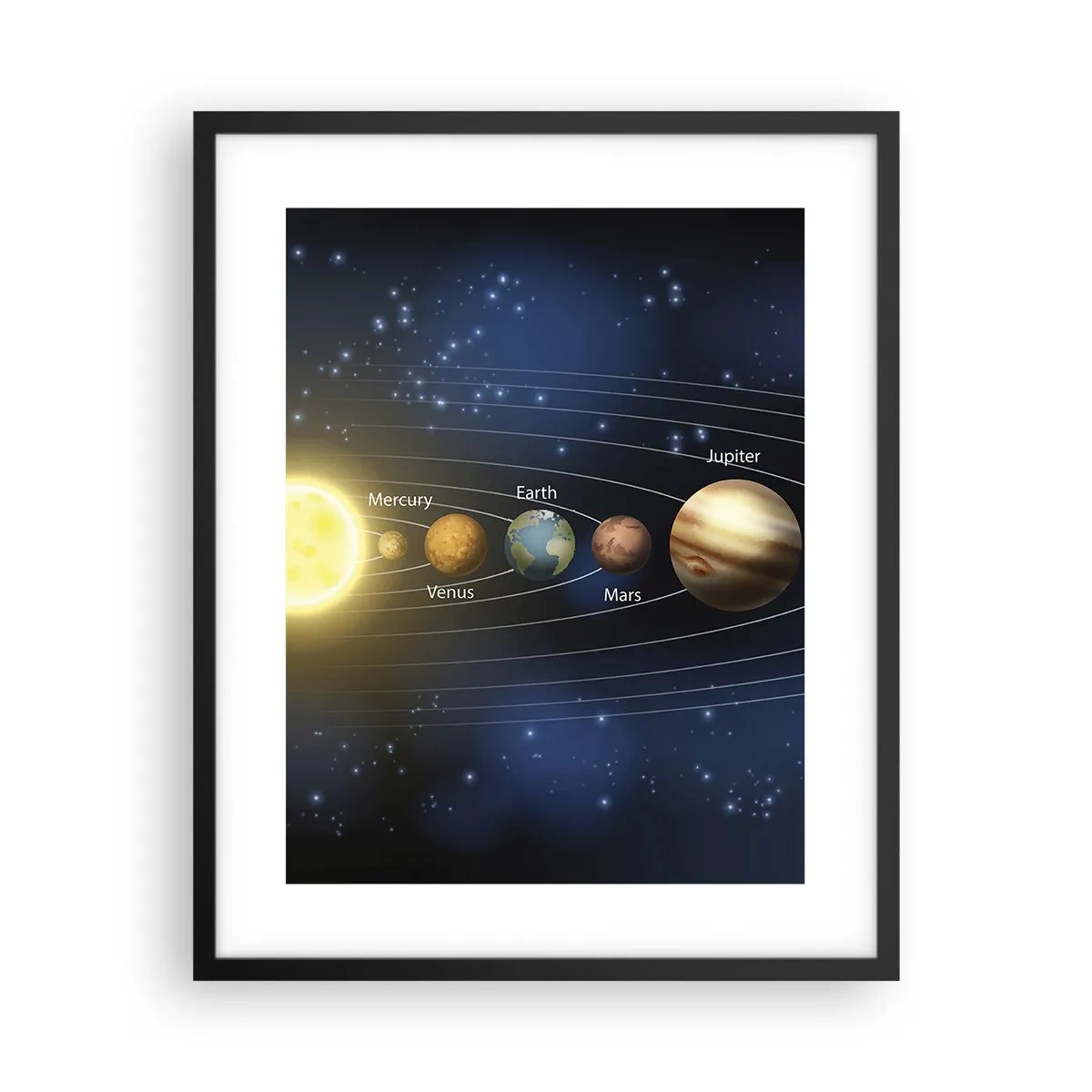 Poster in einem schwarzem Rahmen - Einer von zehn - 40x50 cm