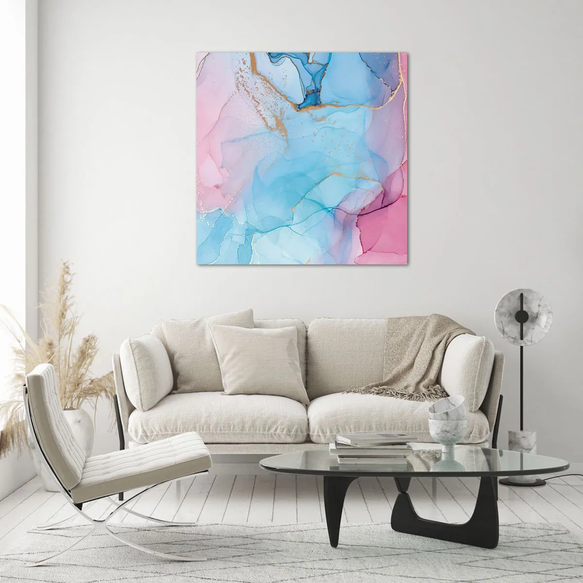 Glasbild - Bild auf glas - Begegnung und Durchdringung - 70x70 cm