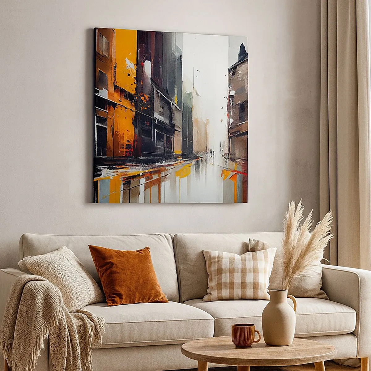 Bild auf Leinwand - Leinwandbild - Regnerischer Tag - 30x30 cm