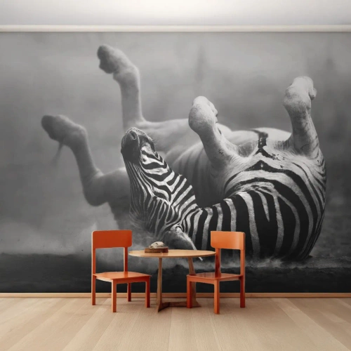 Maßgeschneiderte Fototapete Premium Canvas - Nicht nur das Pferd würde lachen - Tiere, Rippen, Natur