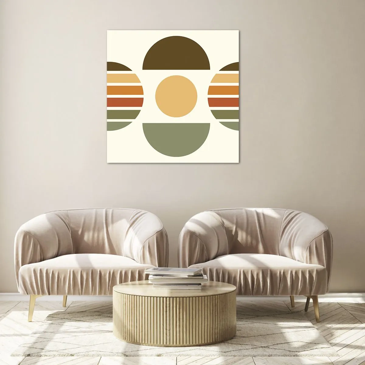 Glasbild - Bild auf glas - In Erdtönen - 70x70 cm