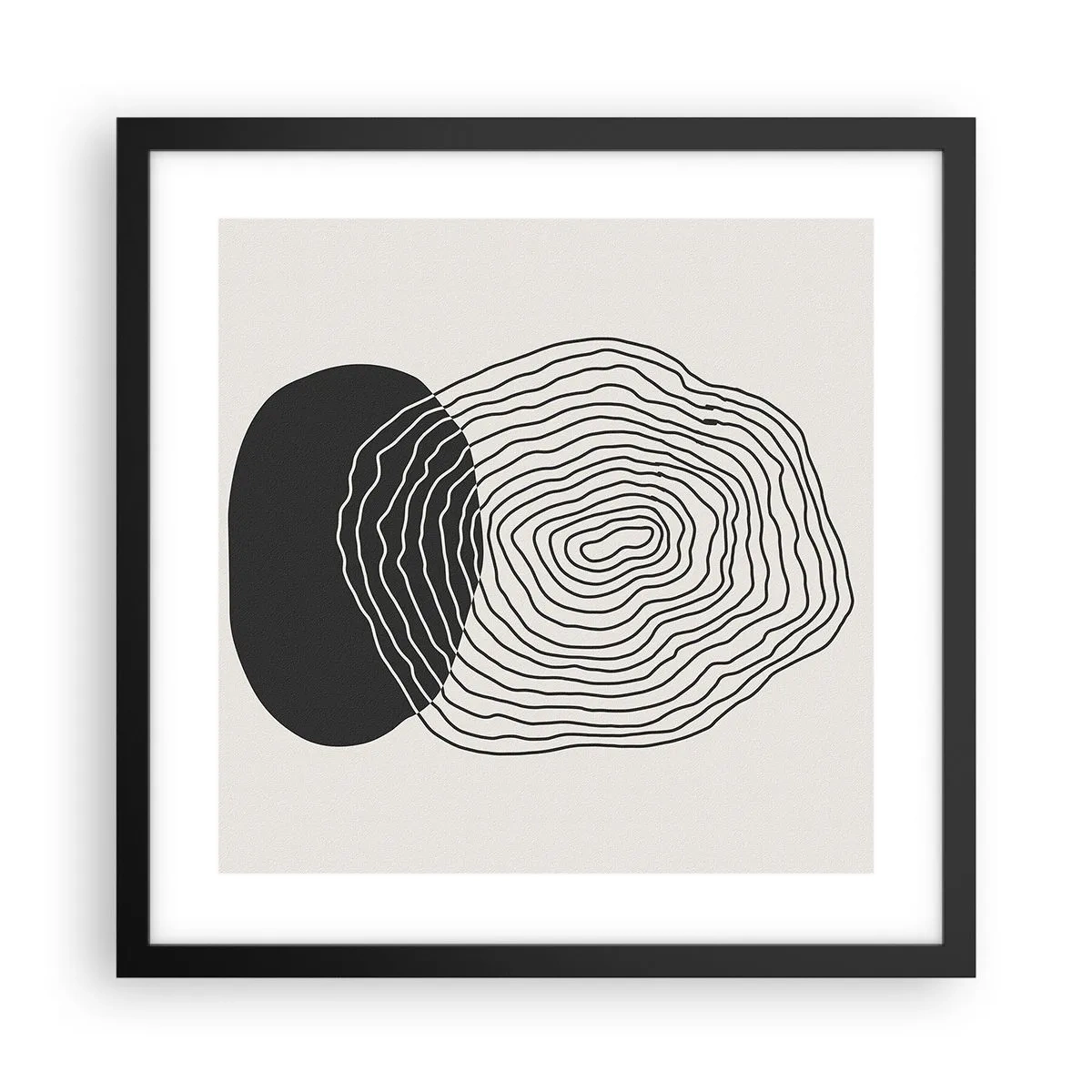 Poster in einem schwarzem Rahmen - Dauer und Schwingung - 40x40 cm