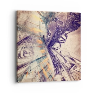 Bild auf Leinwand - Leinwandbild - In großer Eile - 40x40 cm