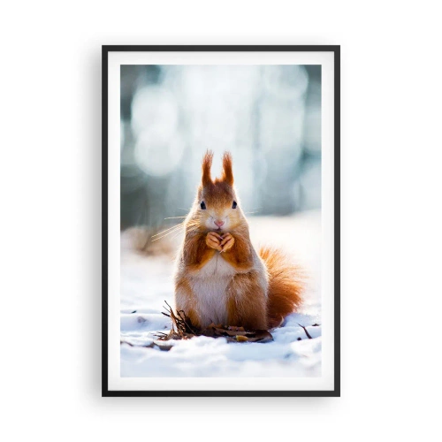 Poster in einem schwarzem Rahmen - Wo schaust du hin? - 61x91 cm