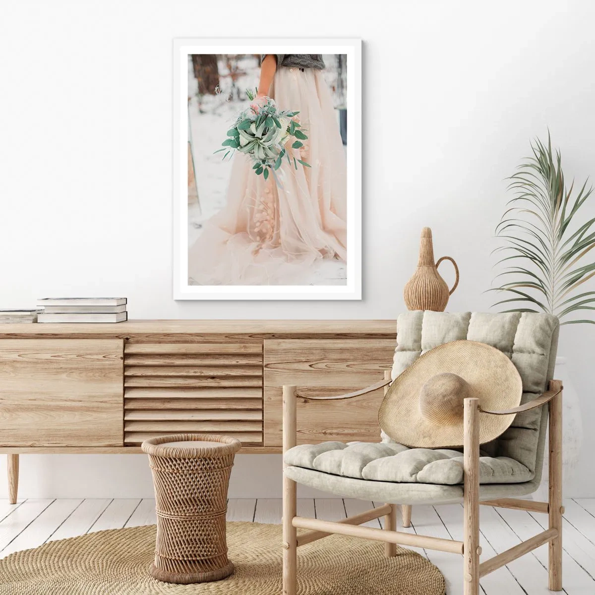 Poster in einem weißen Rahmen - Und sie lebten glücklich bis ans Ende - 30x40 cm