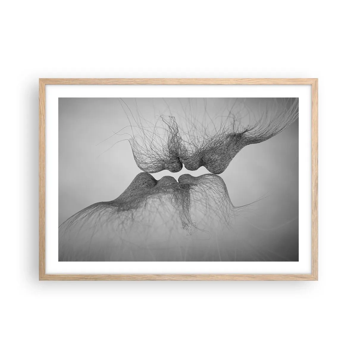 Poster in einem Rahmen aus heller Eiche - Kuss des Windes - 70x50 cm