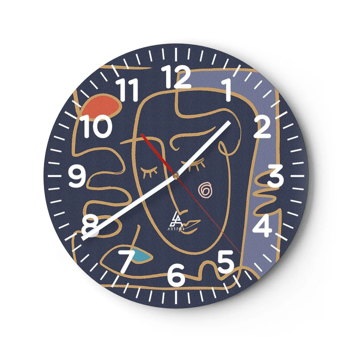 Wanduhr - Glasuhr - In Gedanken - 40x40 cm
