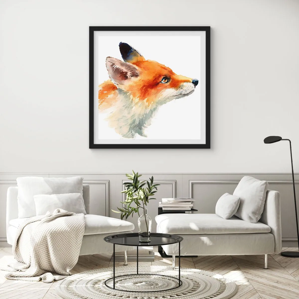 Poster in einem schwarzem Rahmen - Man kann nie vorsichtig genug sein - 60x60 cm