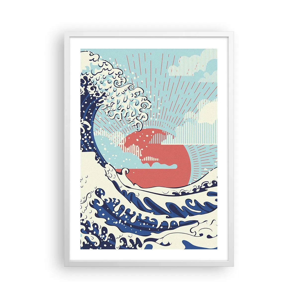 Poster in einem weißen Rahmen - Von japanischer Inspiration - 50x70 cm