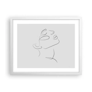 Poster in einem weißen Rahmen - Die Drehungen und Wendungen der Träume - 50x40 cm