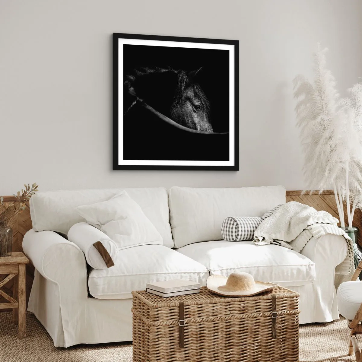Poster in einem schwarzem Rahmen - Schwarzer Prinz - 40x40 cm