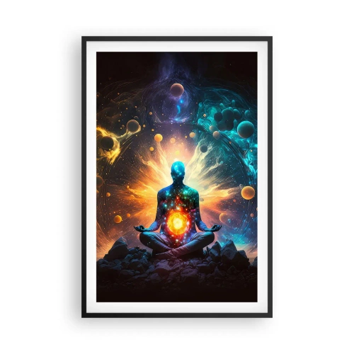 Poster in einem schwarzem Rahmen - Kosmischer Frieden - 61x91 cm